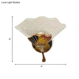 Modern Gold Led Wall Sconce Lamp With Bubble Crystal Accent For Bedroom