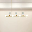 Modern Gold Linear Chandelier Pendant Light With Led Crystal 11/14 Heads Ideal For Dining Table