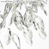 Modern Gold Teardrop Crystal Chandelier 1-Light Fixture For Hallway