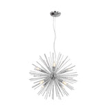 Modern Hedgehog Chandelier With Carved Metal Design For Living Room - Stylish Hanging Light Fixture