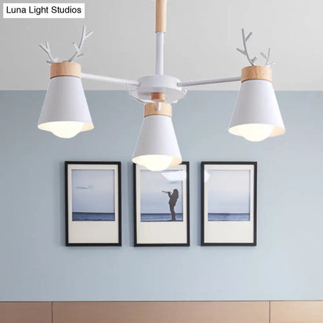 Modern Iron Deer Horn Kids Pendant Chandelier - Stylish Room Lighting Fixture