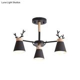 Modern Iron Deer Horn Kids Pendant Chandelier - Stylish Room Lighting Fixture