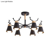Modern Iron Deer Horn Kids Pendant Chandelier - Stylish Room Lighting Fixture
