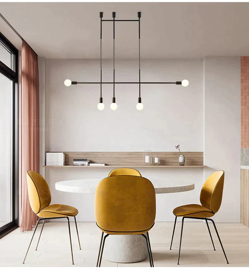 Modern Iron Pendant Light Northern Europe Creative Branches Hanging Lamp Loft Luminarias Industrial