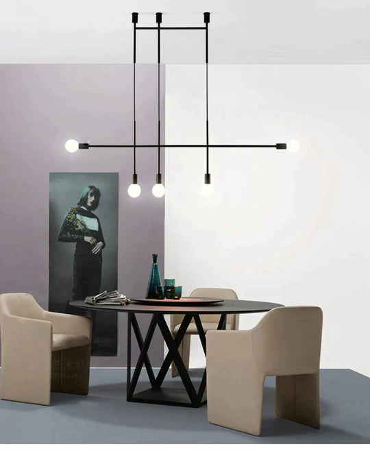 Modern Iron Pendant Light Northern Europe Creative Branches Hanging Lamp Loft Luminarias Industrial