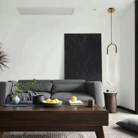 Modern Iron U Style Gold Pendant Lights Energy Saving Tube Lustre Luminaire Suspension Light