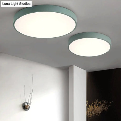 Modern Kids’ Bedroom Ceiling Light: Acrylic Round Flush Mount