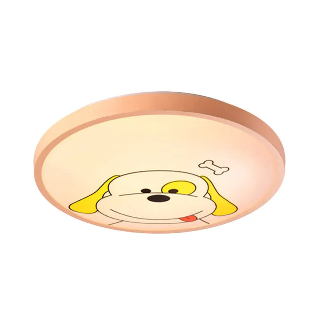 Modern Kindergarten Circular Ceiling Light: Acrylic Flush Mount Fixture