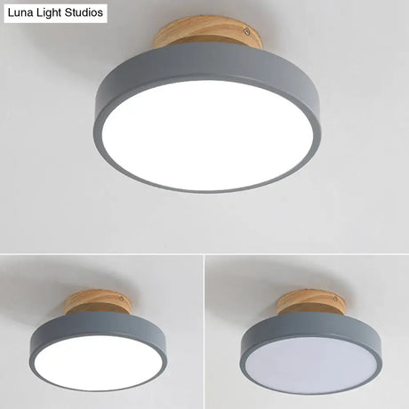 Modern Led Acrylic Circle Flush Mount Ceiling Light Fixture