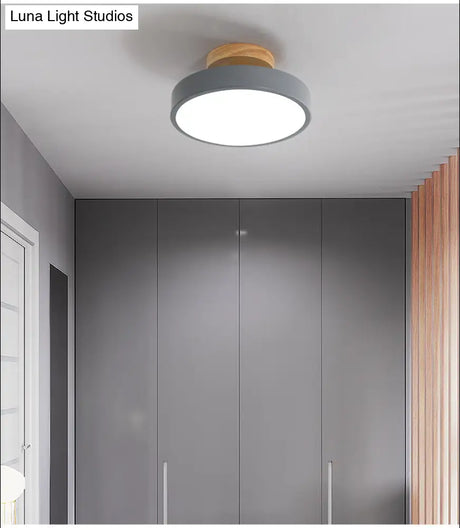Modern Led Acrylic Circle Flush Mount Ceiling Light Fixture