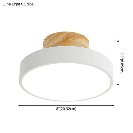 Modern Led Acrylic Circle Flush Mount Ceiling Light Fixture