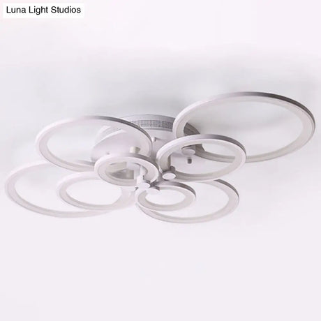 Modern Led Acrylic Flush Mount Ceiling Light For Bedroom