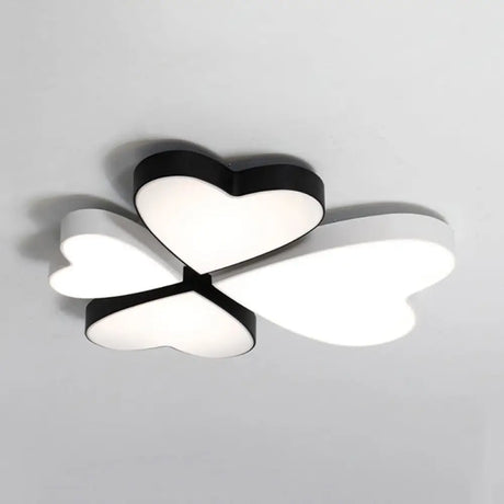 Modern Led Acrylic Flush Mount Ceiling Light For Living Room - Contemporary Lighting Black / Warm