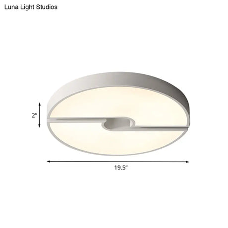 Modern Led Acrylic Flushmount Ceiling Light - White 16 - 23.5 Inch Width Options