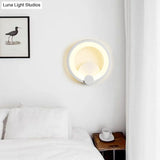 Modern Led Acrylic Sconce Light - 7.5/10 Diameter White Wall Lamp In Warm/White