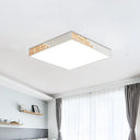 Modern Led Bedroom Flushmount Lighting In White - 16’/19.5’/23.5’ Width / 16’