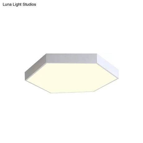 Modern Led Ceiling Light For Child Bedroom With Hexagon Shade