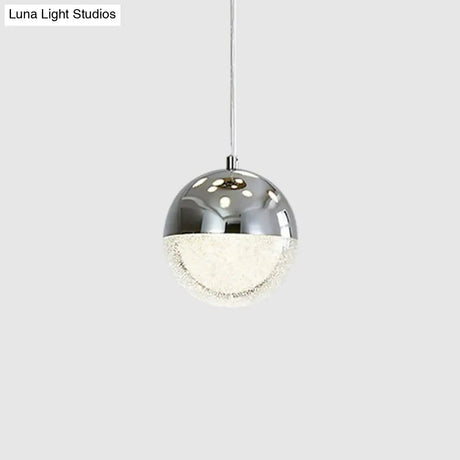 Modern Led Crystal Pendant Light With Chrome/Gold Finish- Perfect For Dining Room