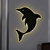 Modern Led Dolphin Crystal Wall Sconce - Stainless Steel Flush Mount Light Stainless-Steel