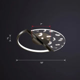 Modern Led Flush Ceiling Light With Acrylic Cover - Round Shape Black / 18 Natural