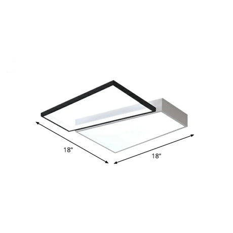 Modern Led Flush Mount Light For Bedroom Ceiling With Sleek Acrylic Shade White / 18 Third Gear