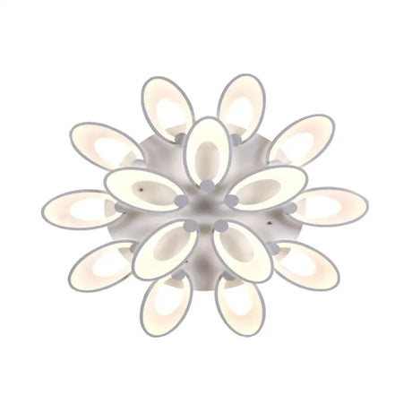Modern Led Flush Mount Light For Dining Room With Acrylic Shade - 4/6/9 Lights Warm/White/Natural