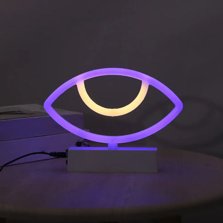 Modern Led Geometrical Nightstand Lamp - White Plastic Bedside Light For Bedroom / D