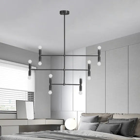 Modern Led Island Light: Multi-Layer Gold/Black Hanging Pendant With Rotatable Arms - Ideal For