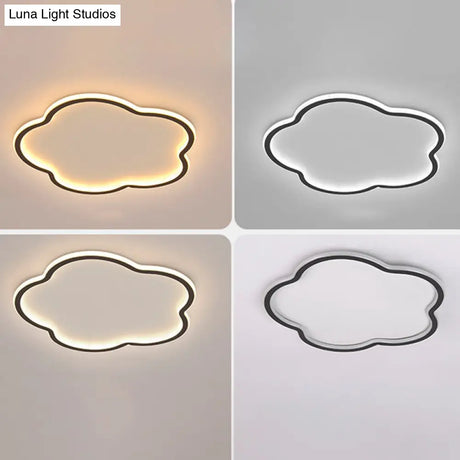 Modern Led Metal Flush Mount Ceiling Light Fixture For Flower Bedroom Illumination