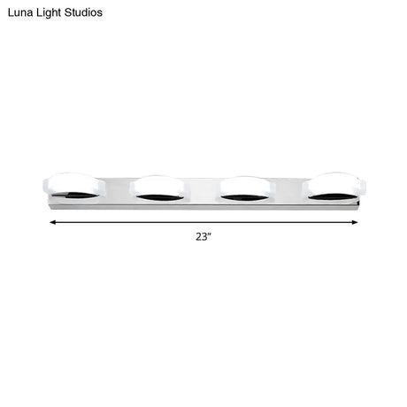 Modern Led Vanity Mirror Light With Rotatable Acrylic Design And Warm/White Lighting - Perfect For