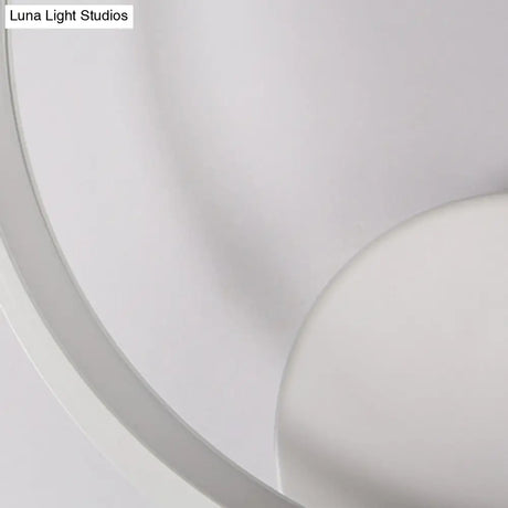 Modern Led Wall Sconce: Stylish Metal Circle Shade Lamp For Bedroom