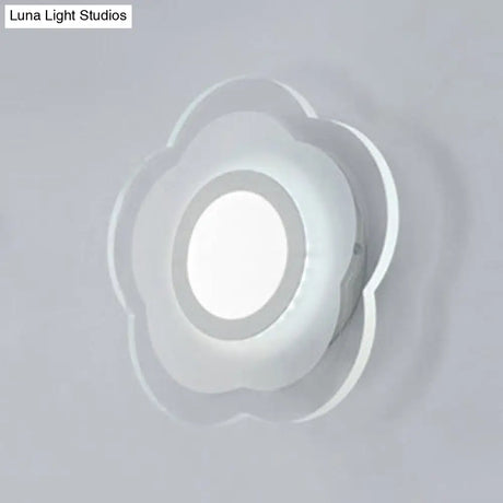 Modern Led Wall Sconce - Triangle/Round/Square Design Warm/White Light Acrylic Simplicity