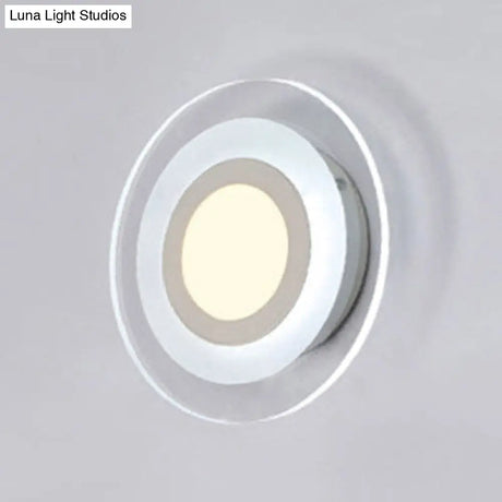 Modern Led Wall Sconce - Triangle/Round/Square Design Warm/White Light Acrylic Simplicity