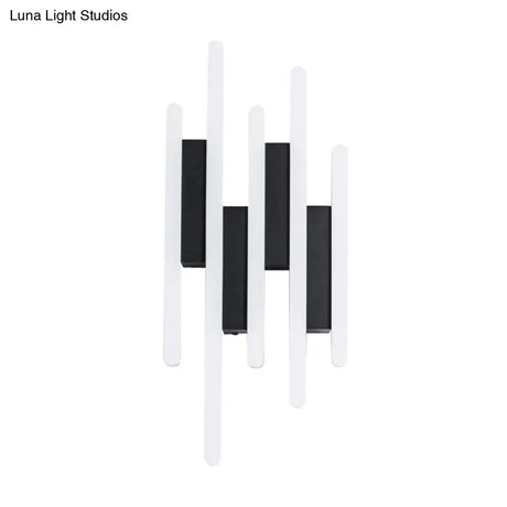 Modern Linear Led Wall Sconce In Acrylic White - Mounted Bedside Light Warm/White 12.5/16.5/20.5 H