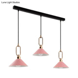 Modern Macarons Umbrella Pendant Light With Metal Ring - Stylish Lighting