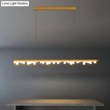 Modern Matte Metal Island Led Ceiling Light With Simple Acrylic Shade