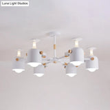 Modern Metal Cylinder Chandelier - 6-Light Hanging Ceiling Lamp For Living Room