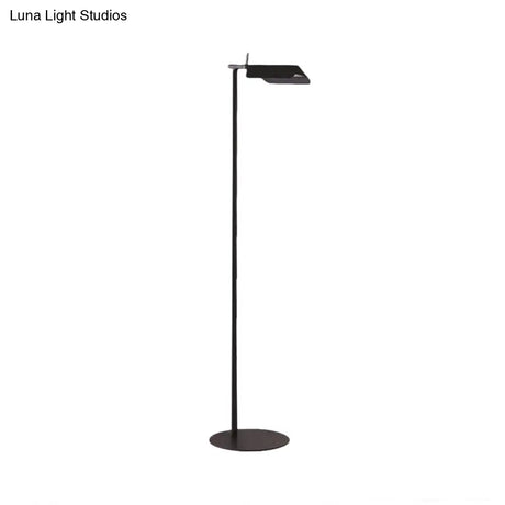 Modern Metal Floor Lamp For Bedroom- Black/White/Blue Folded Standing Light