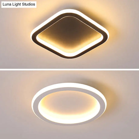 Modern Metal Geometric Led Ceiling Light Fixture | Flush Mount