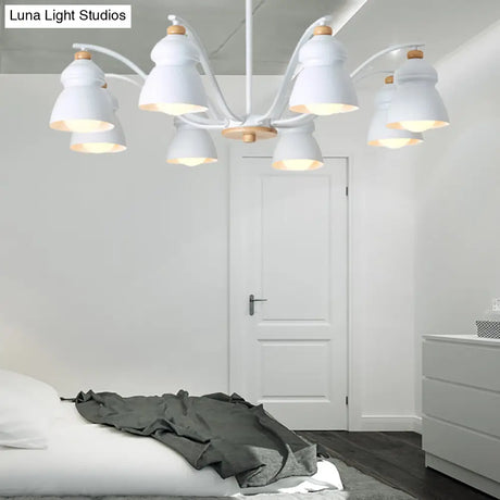 Modern Metal Gourd Pendant Chandelier: Stylish Bedroom Hanging Light Fixture