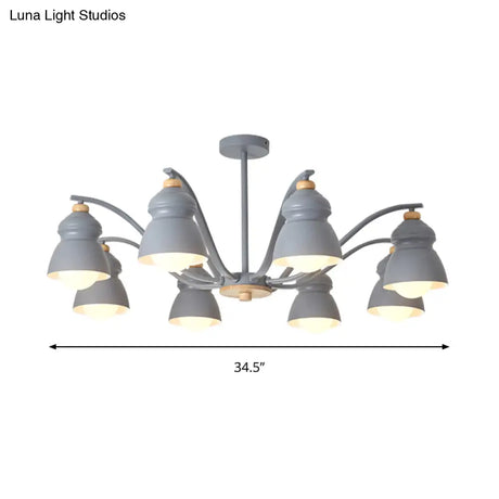Modern Metal Gourd Pendant Chandelier: Stylish Bedroom Hanging Light Fixture