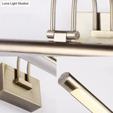Modern Metallic Arc Led Vanity Light Fixture With Acrylic Shade - 16.5/20.5 W Nickel Finish