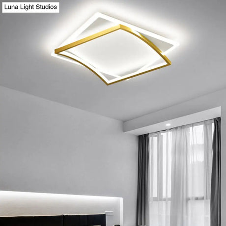 Modern Minimalist Geometric Flush Mount Led Ceiling Light For Bedrooms