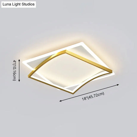 Modern Minimalist Geometric Flush Mount Led Ceiling Light For Bedrooms