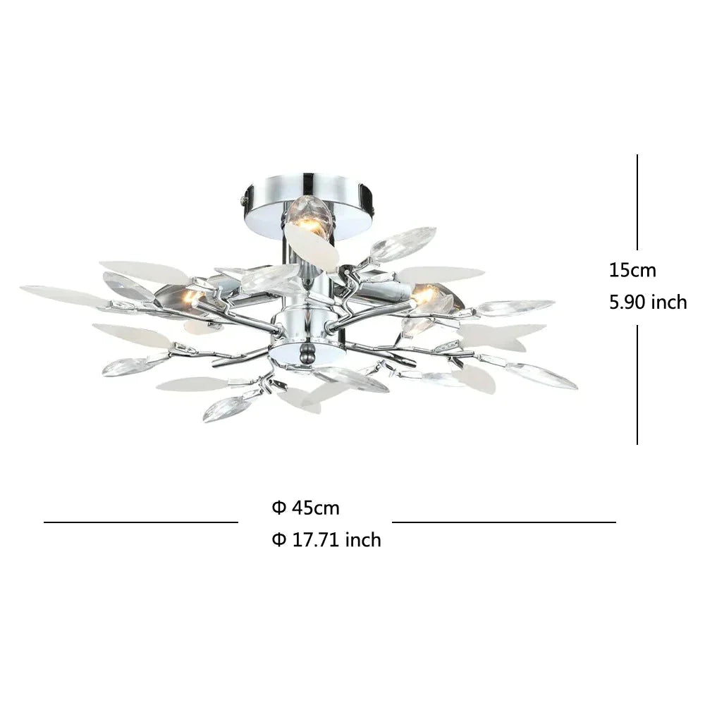 Modern Minimalist Led Living Room Dining Bedroom Creative Ceiling Lamp Clear Color / No Bulb