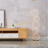 Modern Minimalist Led Ring Floor Lights Lighting Art Deco Home Touch Switch Standing Lamp For Living
