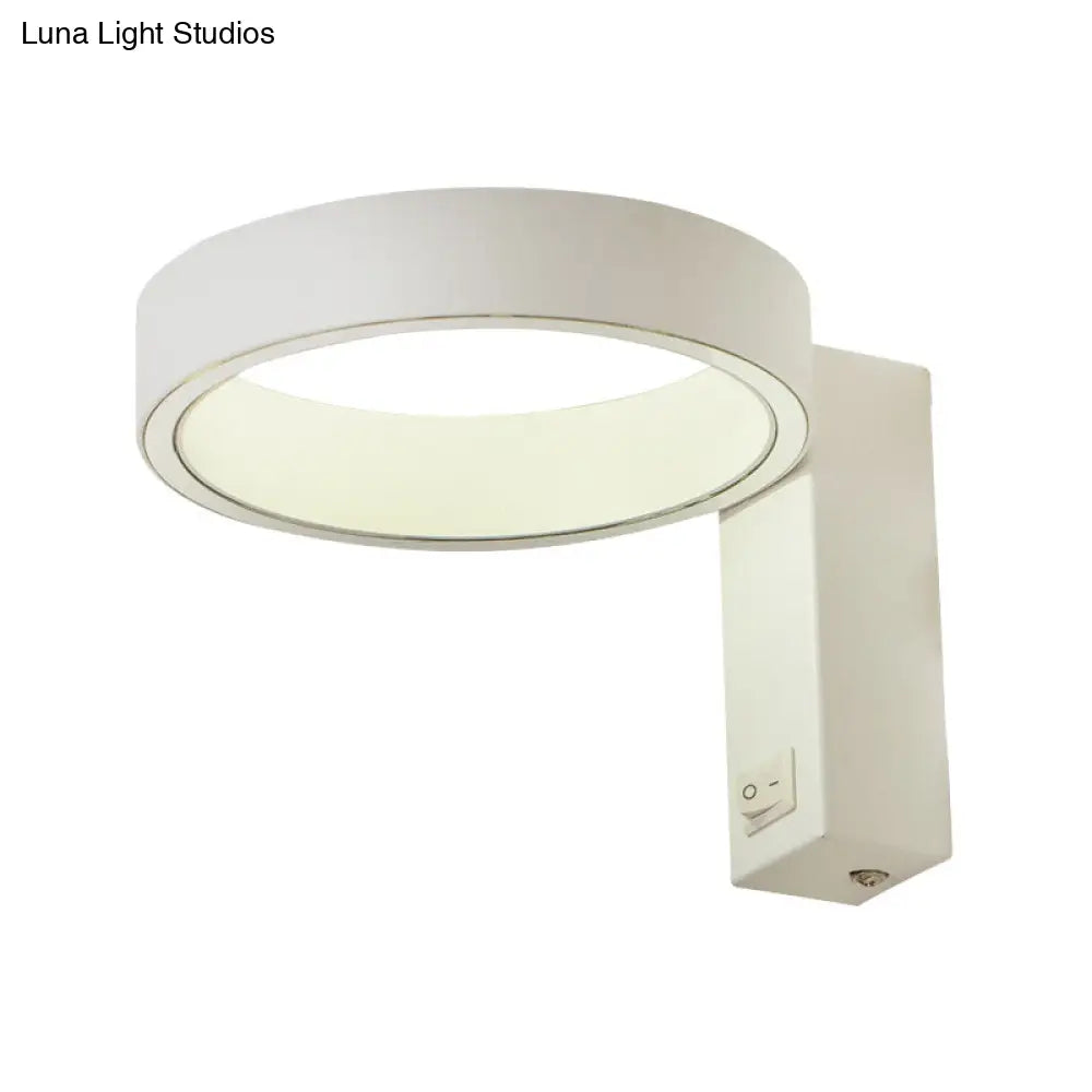 Modern Minimalist Led Wall Sconce With Adjustable Aluminum Fixture Warm Or White Light For Living