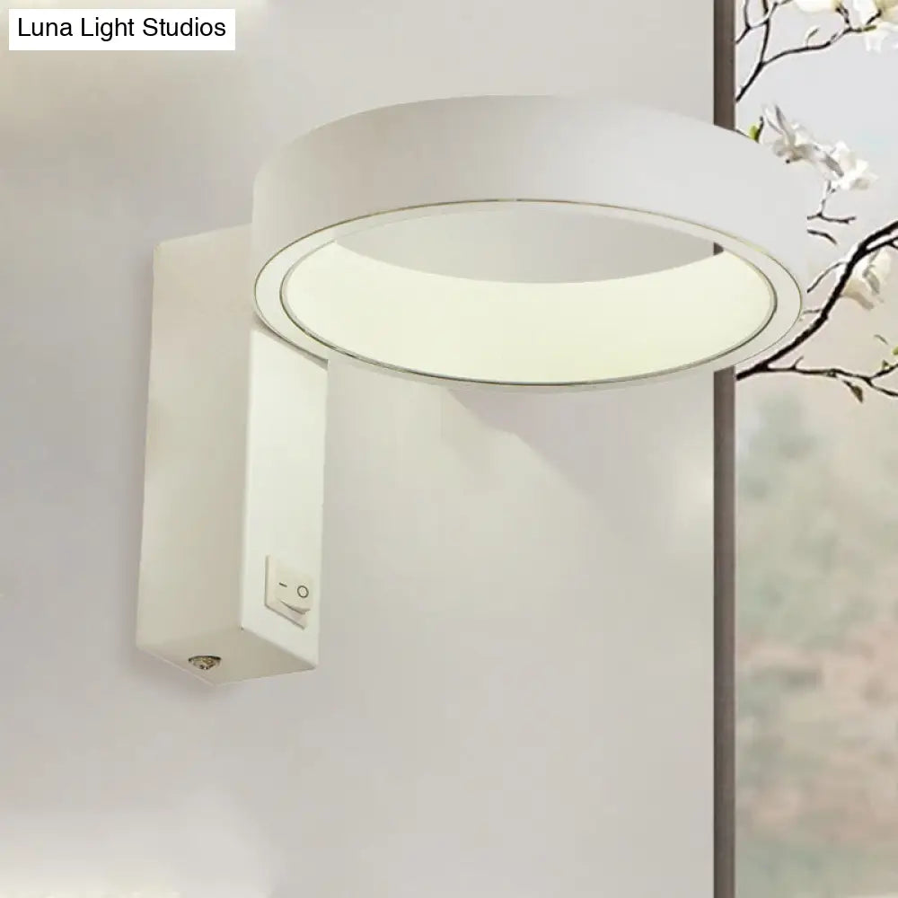 Modern Minimalist Led Wall Sconce With Adjustable Aluminum Fixture Warm Or White Light For Living