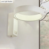 Modern Minimalist Led Wall Sconce With Adjustable Aluminum Fixture Warm Or White Light For Living