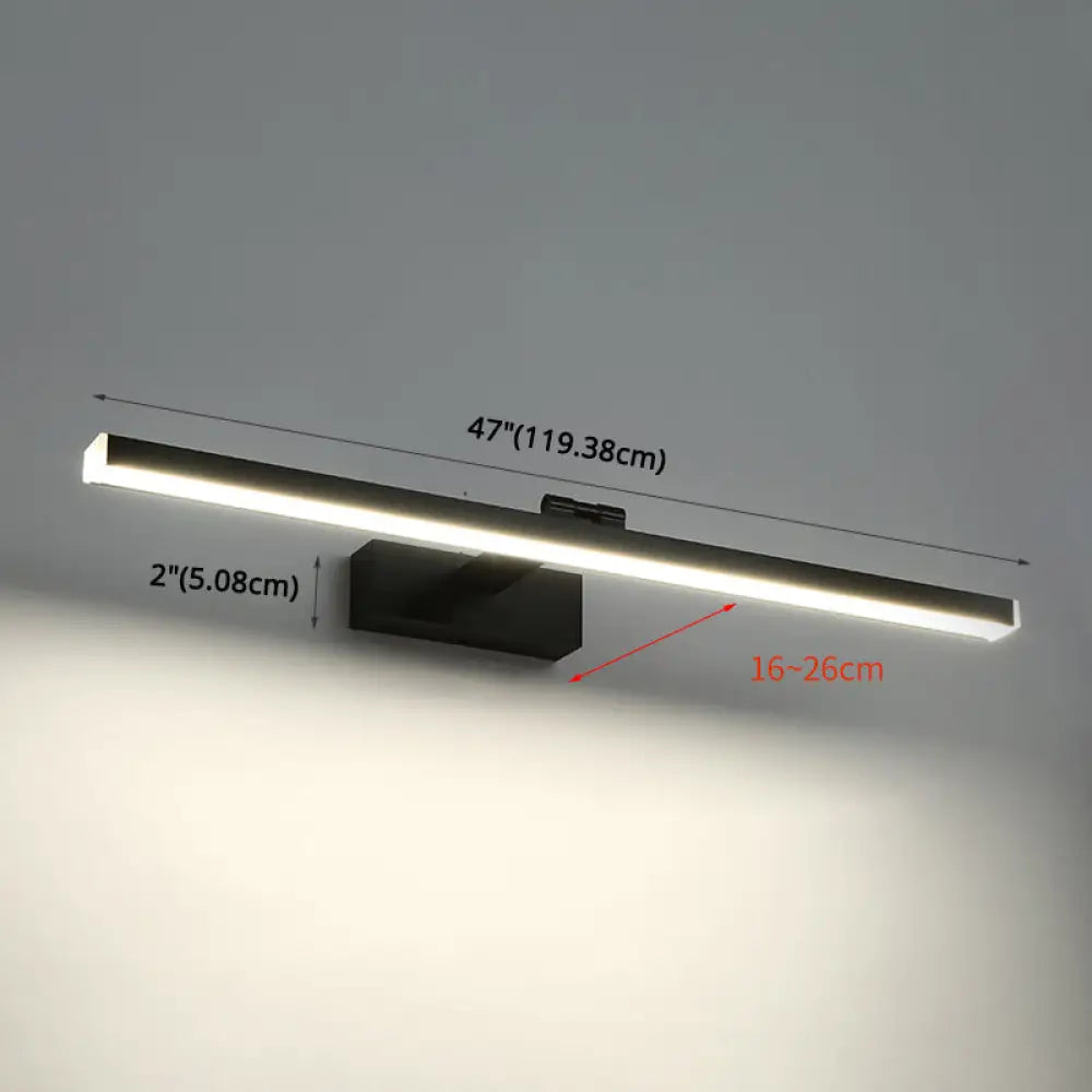 Modern Minimalist Metal Vanity Wall Light Fixture - Armed Single